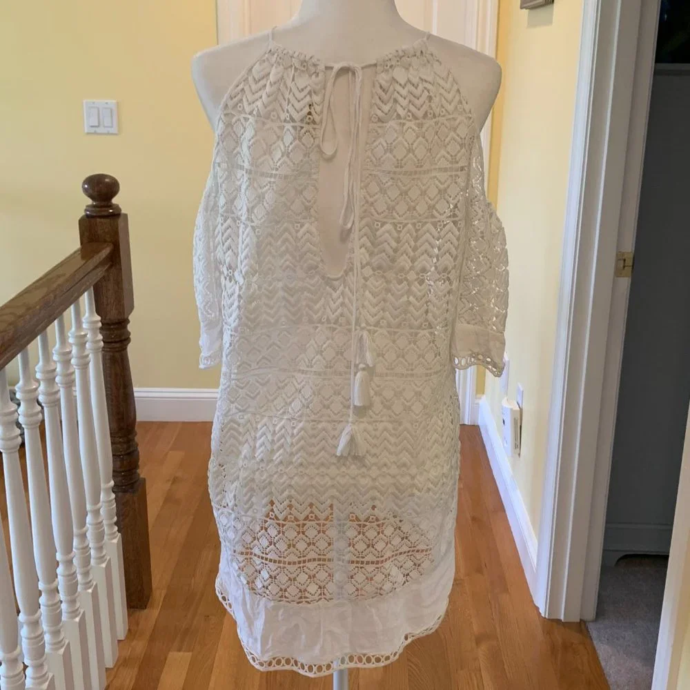 Ramy Brook Silas Cold Shoulder Lace Coverup Dress